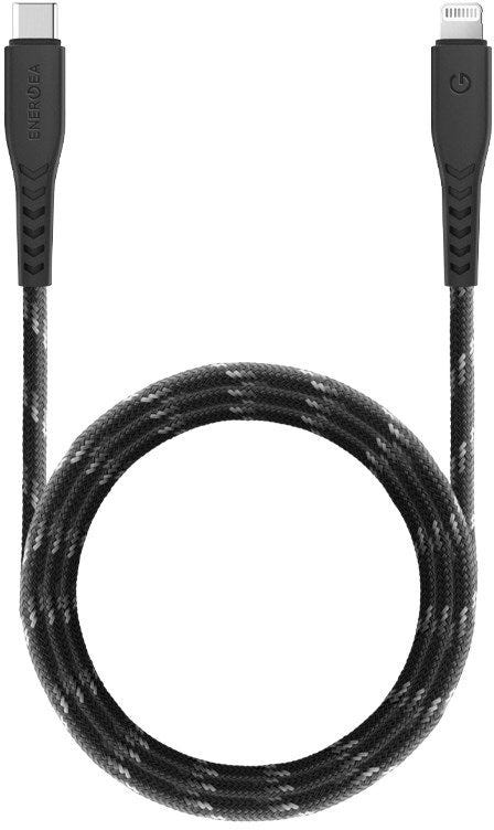 Energea Nyloflex USB-C to Lightning Cable 3M - Black