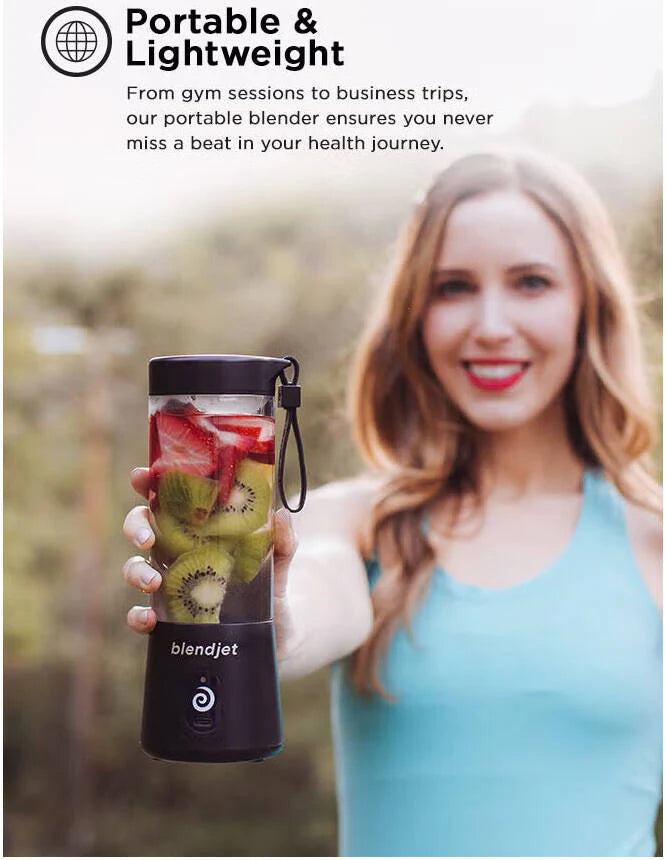 Blendjet V2 Portable Blender 16oz, Smoothie Maker, Fruit Blender, BPA-Free, 475ml, 200W, Sports Bottle, USB-C Rechargeable - Emerald