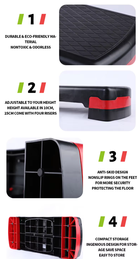 Black Ball  Adjustable Aerobic Stepper, Durable, Versatile, and Essential for Fitness