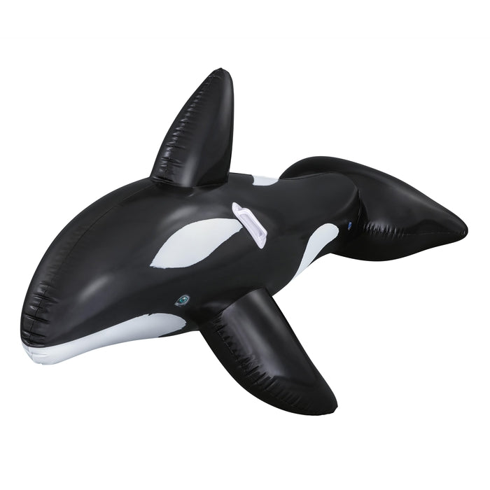 BESTWAY 2.03M X 1.02M JUMBO WHALE RIDE-ON (Contents:1 ride-on, repair patch) Age 3+