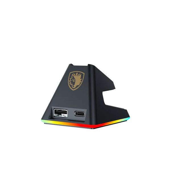 Sades Striker S2B 26,000 DPI Wireless Gaming Mouse with RGB Magnetic Charger and Oled Panel - Black