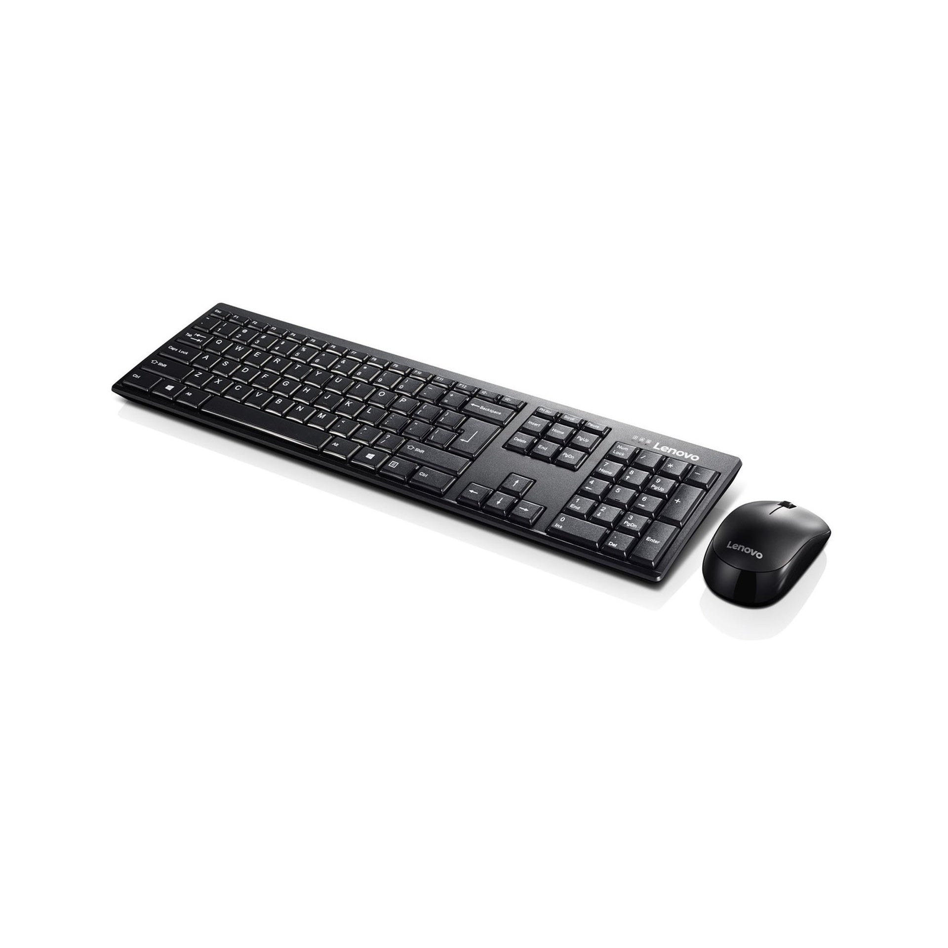 Lenovo 100 Wireless Keyboard and Mouse Combo - Wireless / USB Receiver / 1000dpi / English/Arabic / Black - Keyboard & Mouse Combo