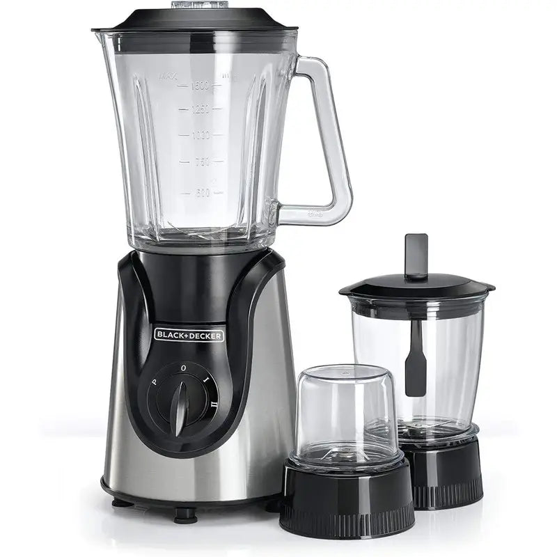 Black & Decker Glass Blender  with Grinder- Mincer-Chopper 1.5L 600W
