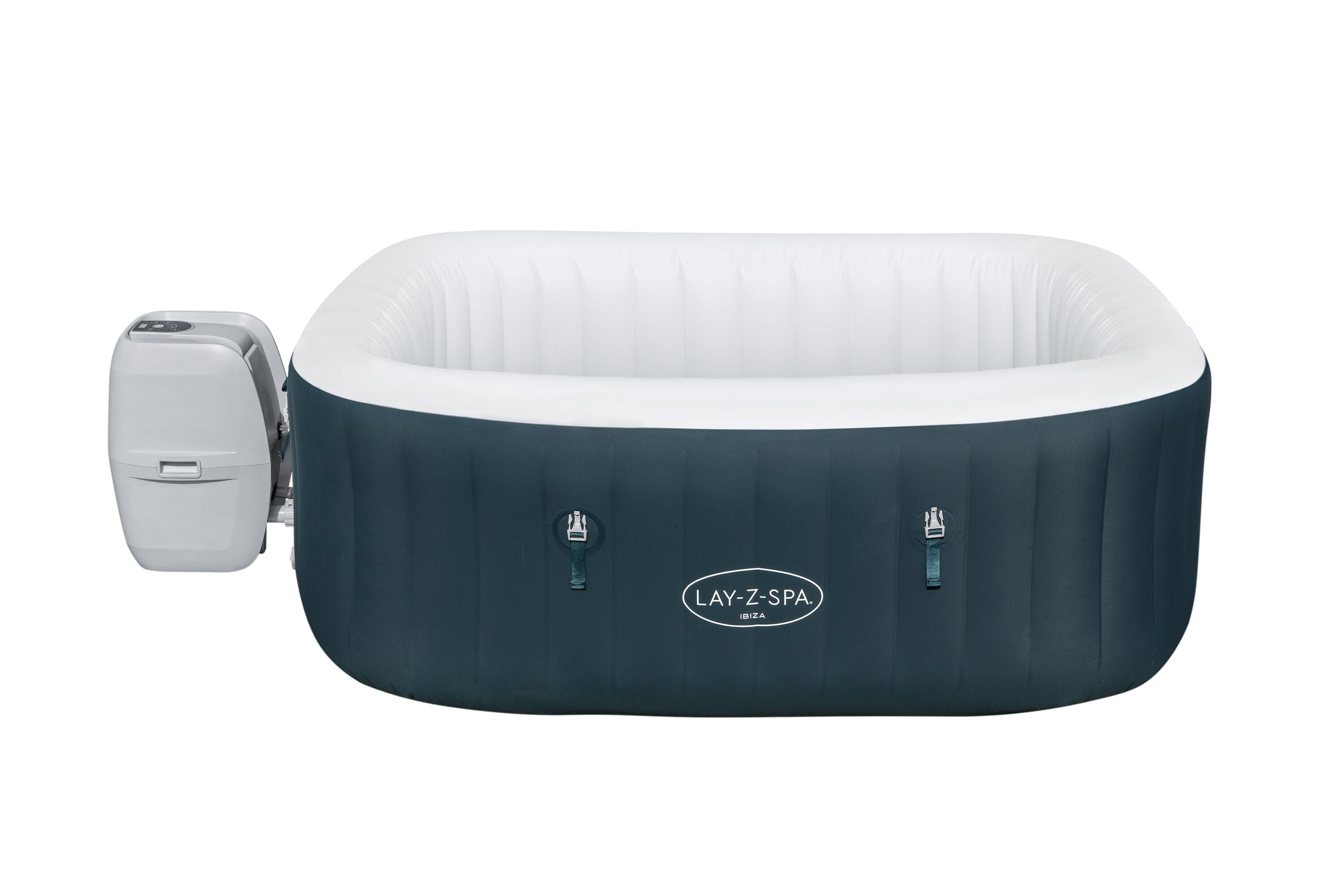 Bestway 1.80M X 1.80M X 66CM Ibiza Airjet 6 Green (One durable liner, one heater(220-240V), one filter, ChemConnect, one inflatable cover, airjet system)