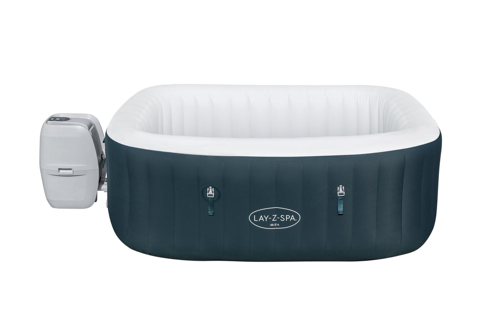 Bestway 1.80M X 1.80M X 66CM Ibiza Airjet 6 Green (One durable liner, one heater(220-240V), one filter, ChemConnect, one inflatable cover, airjet system)