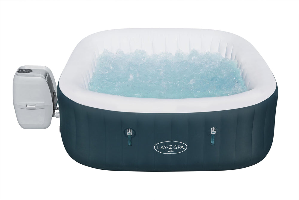 Bestway 1.80M X 1.80M X 66CM Ibiza Airjet 6 Green (One durable liner, one heater(220-240V), one filter, ChemConnect, one inflatable cover, airjet system)