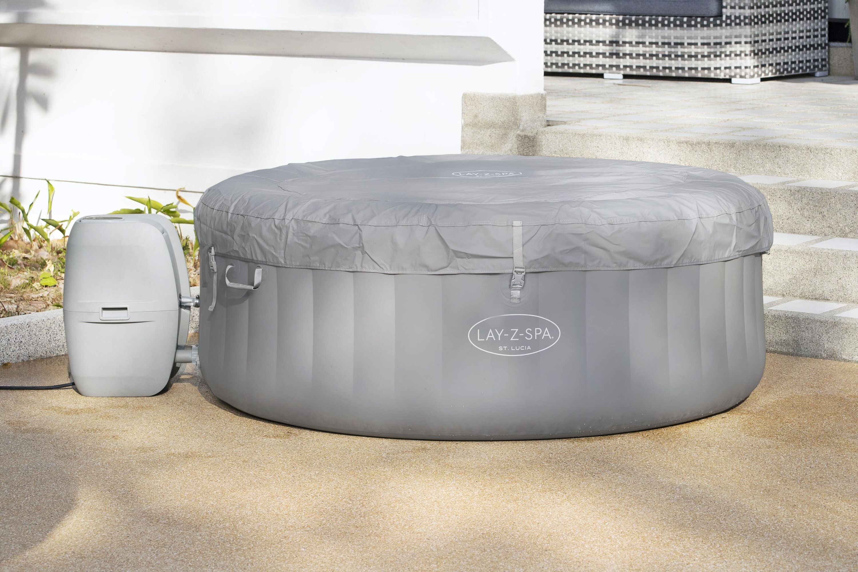 Bestway 1.70M X 66CM ST.Lucia Airjet 3 Grey (One durable liner, one heater(220-240V), one filter, ChemConnect, one inflatable cover, airjet system)