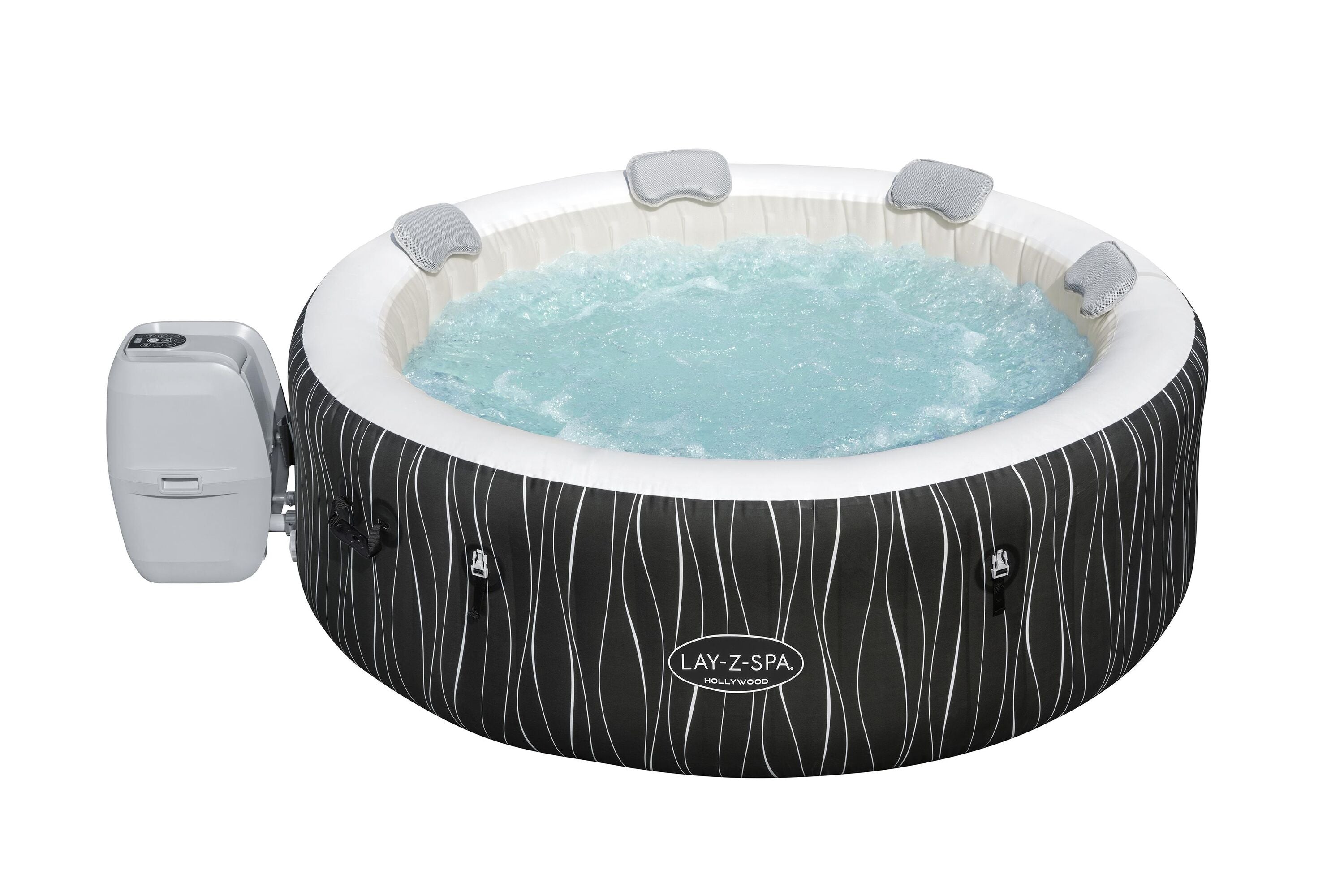 Bestway 1.96M X 66CM Hollywood Airjet (Contents:One durable liner, one heater(220-240V), one filter, one LED light strip, four pillows, ChemConnect, one inflatable cover, airjet system)