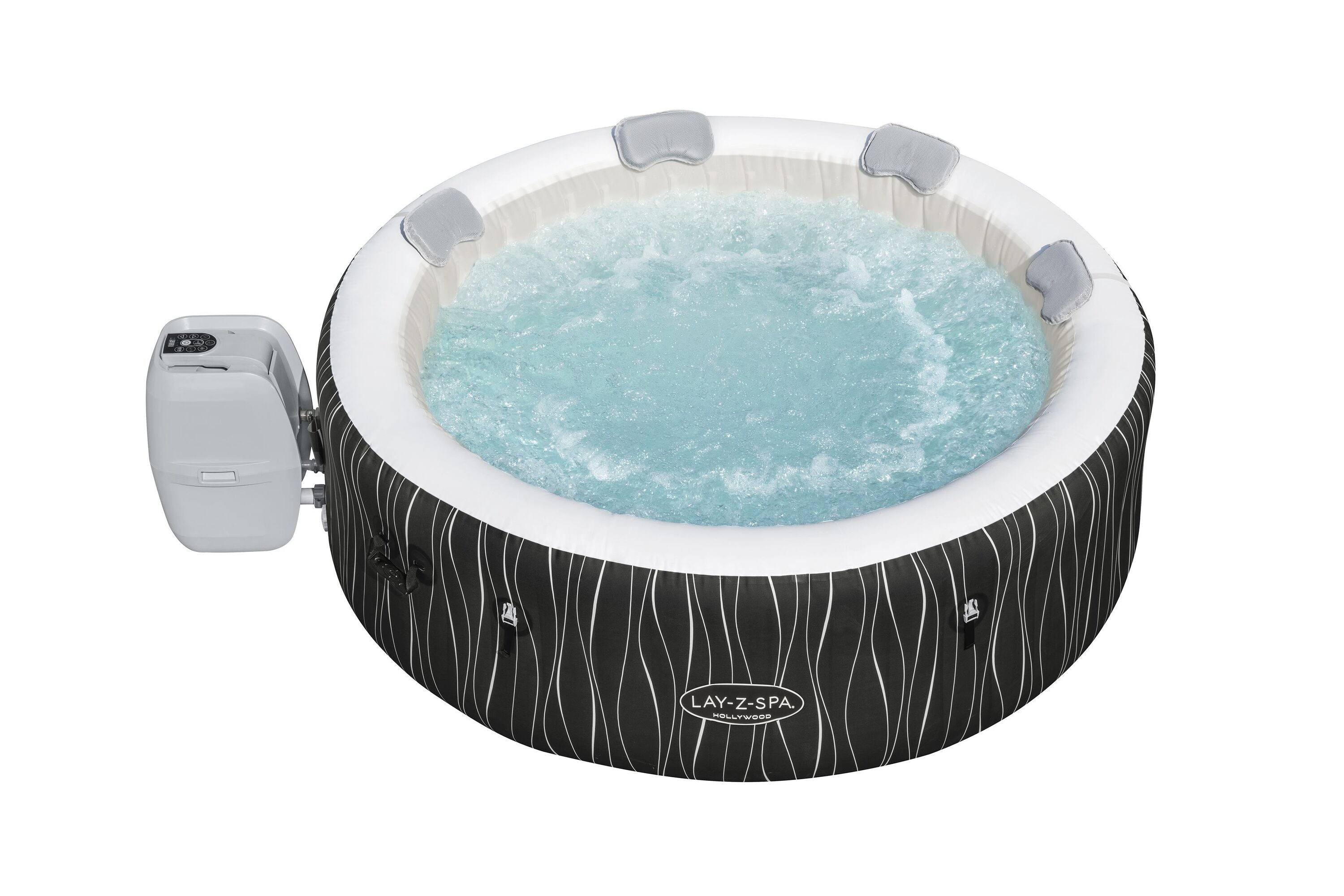 Bestway 1.96M X 66CM Hollywood Airjet (Contents:One durable liner, one heater(220-240V), one filter, one LED light strip, four pillows, ChemConnect, one inflatable cover, airjet system)