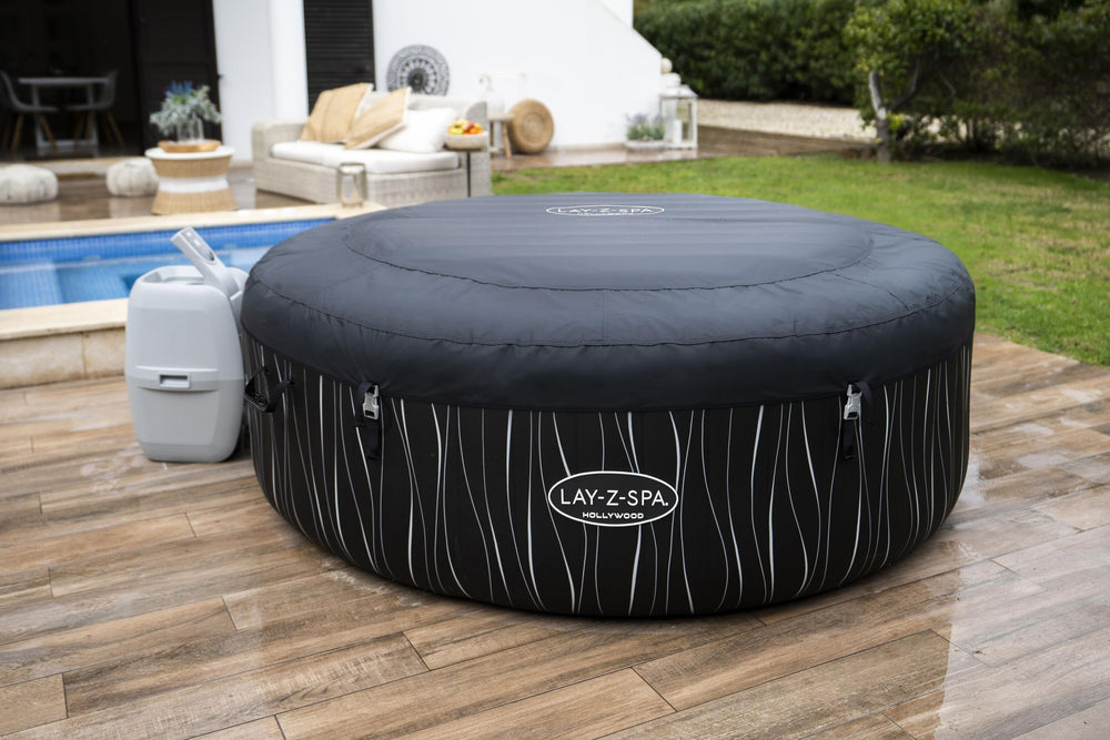 Bestway 1.96M X 66CM Hollywood Airjet (Contents:One durable liner, one heater(220-240V), one filter, one LED light strip, four pillows, ChemConnect, one inflatable cover, airjet system)