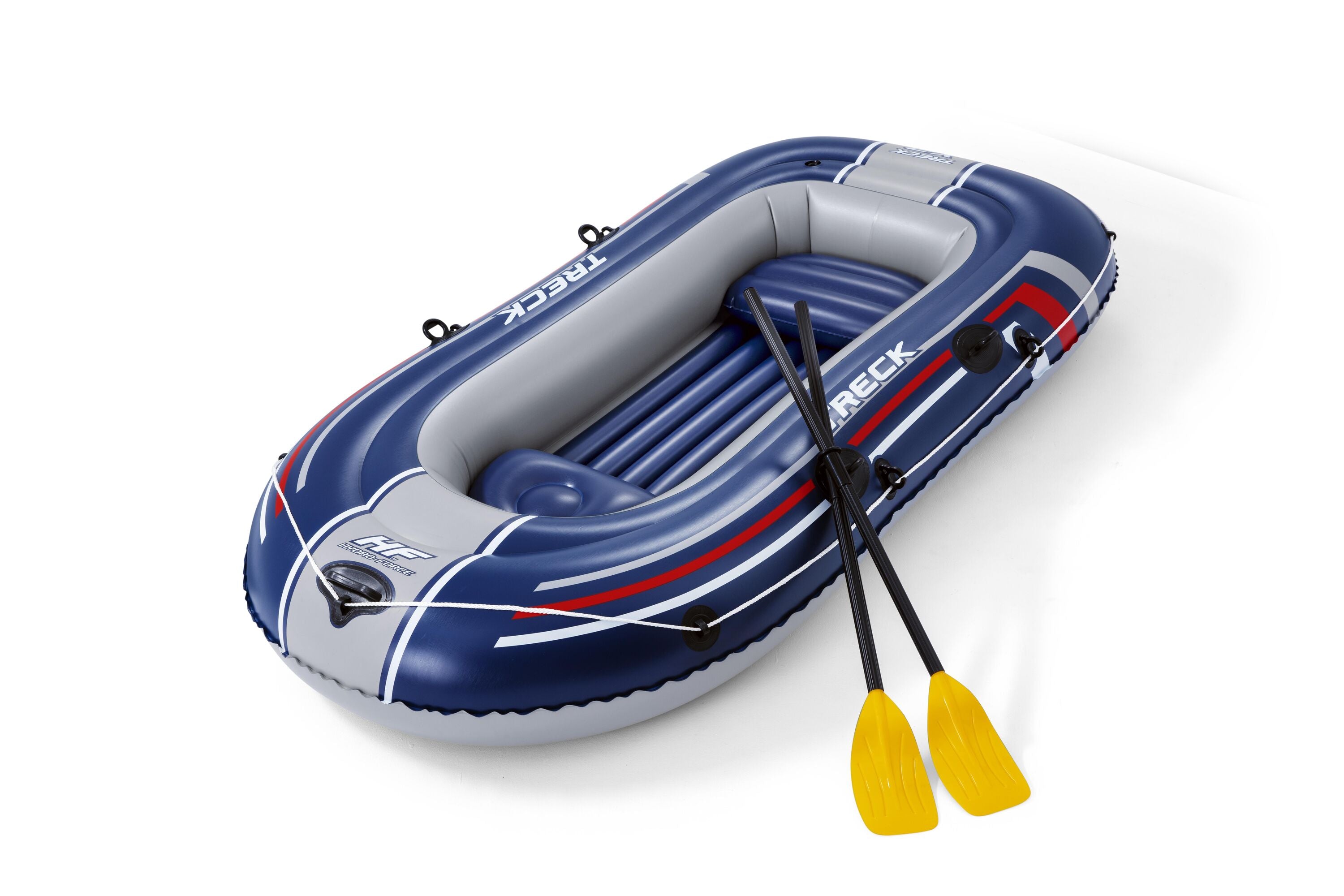 Bestway 2.55M X 1.27M Treck X2 Set (Contents:1 boat,1 pair of oars,1 foot pump,repair patch)