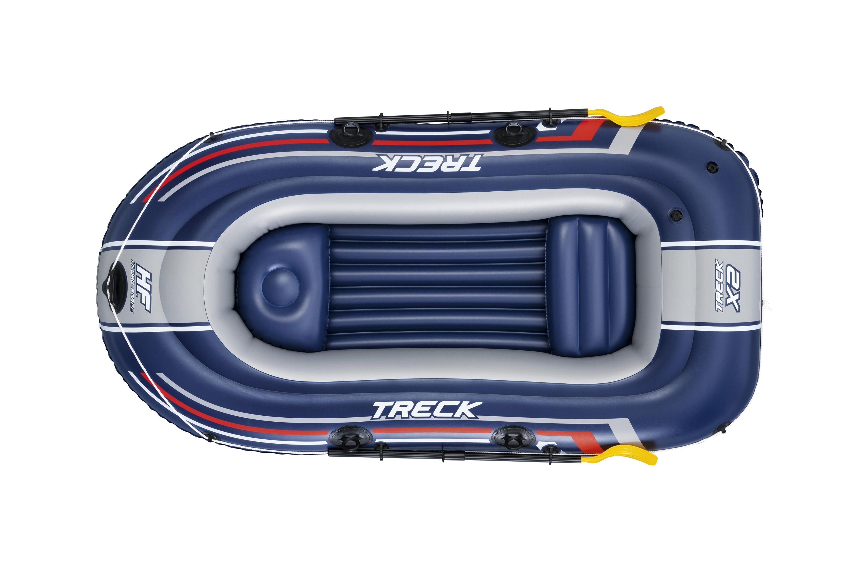 Bestway 2.55M X 1.27M Treck X2 Set (Contents:1 boat,1 pair of oars,1 foot pump,repair patch)