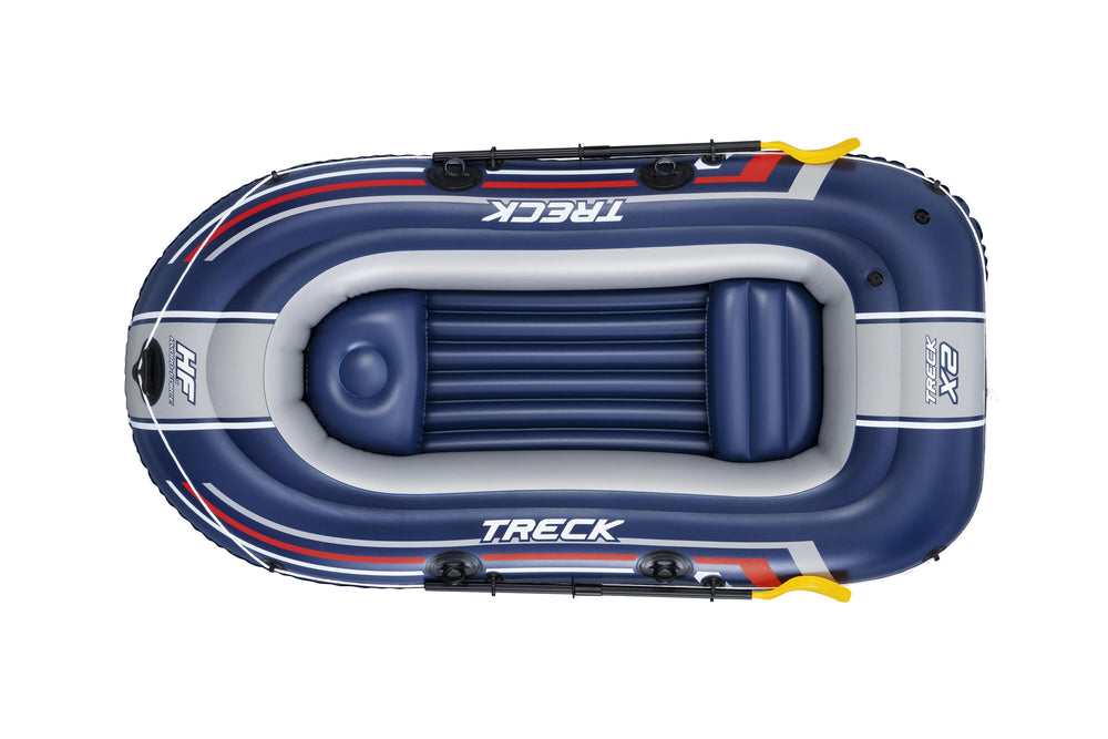 Bestway 2.55M X 1.27M Treck X2 Set (Contents:1 boat,1 pair of oars,1 foot pump,repair patch)