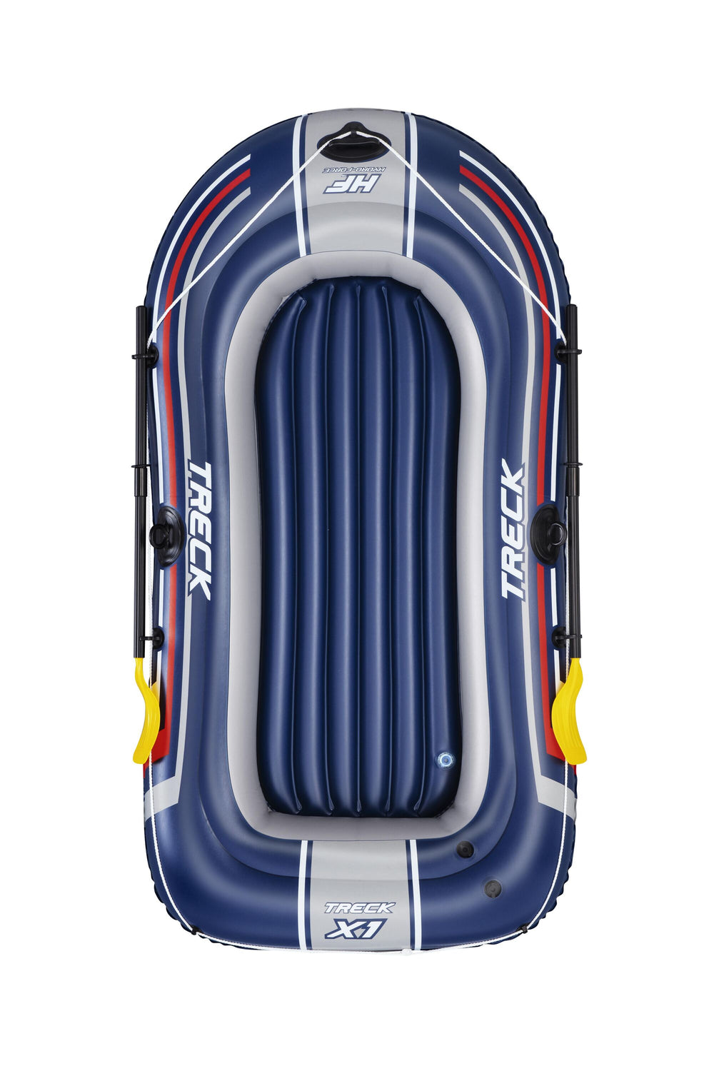 Bestway 2.28M X 1.21M Treck X1 Set (Contents:1 boat,1 pair of oars,1 foot pump,repair patch)