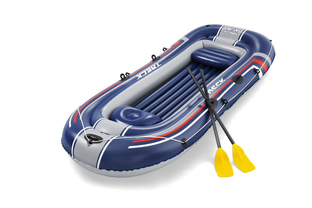 Bestway 3.07M X 1.26M Treck X3 Set (Contents:1 boat,1 pair of oars,1 foot pump,repair patch)
