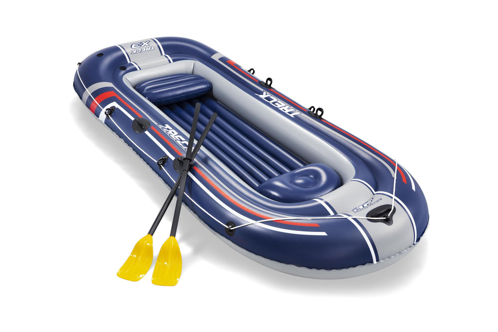 Bestway 3.07M X 1.26M Treck X3 Set (Contents:1 boat,1 pair of oars,1 foot pump,repair patch)