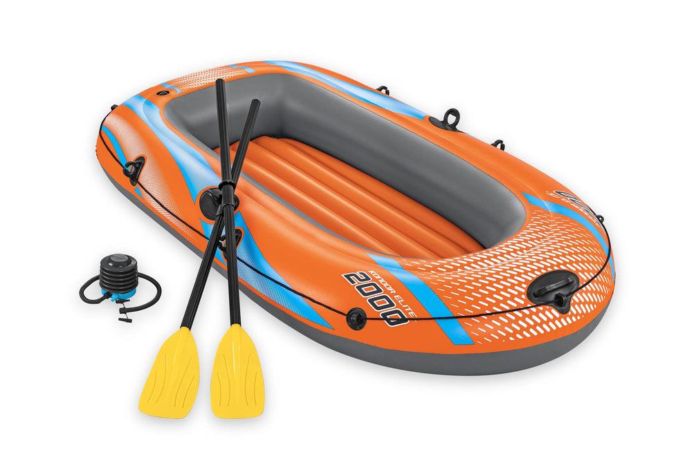 Bestway 1.96M X 106CM Kondor Elite 2000 Raft Set (1 boat,1 pair of oars,1 foot pump,repair patch)