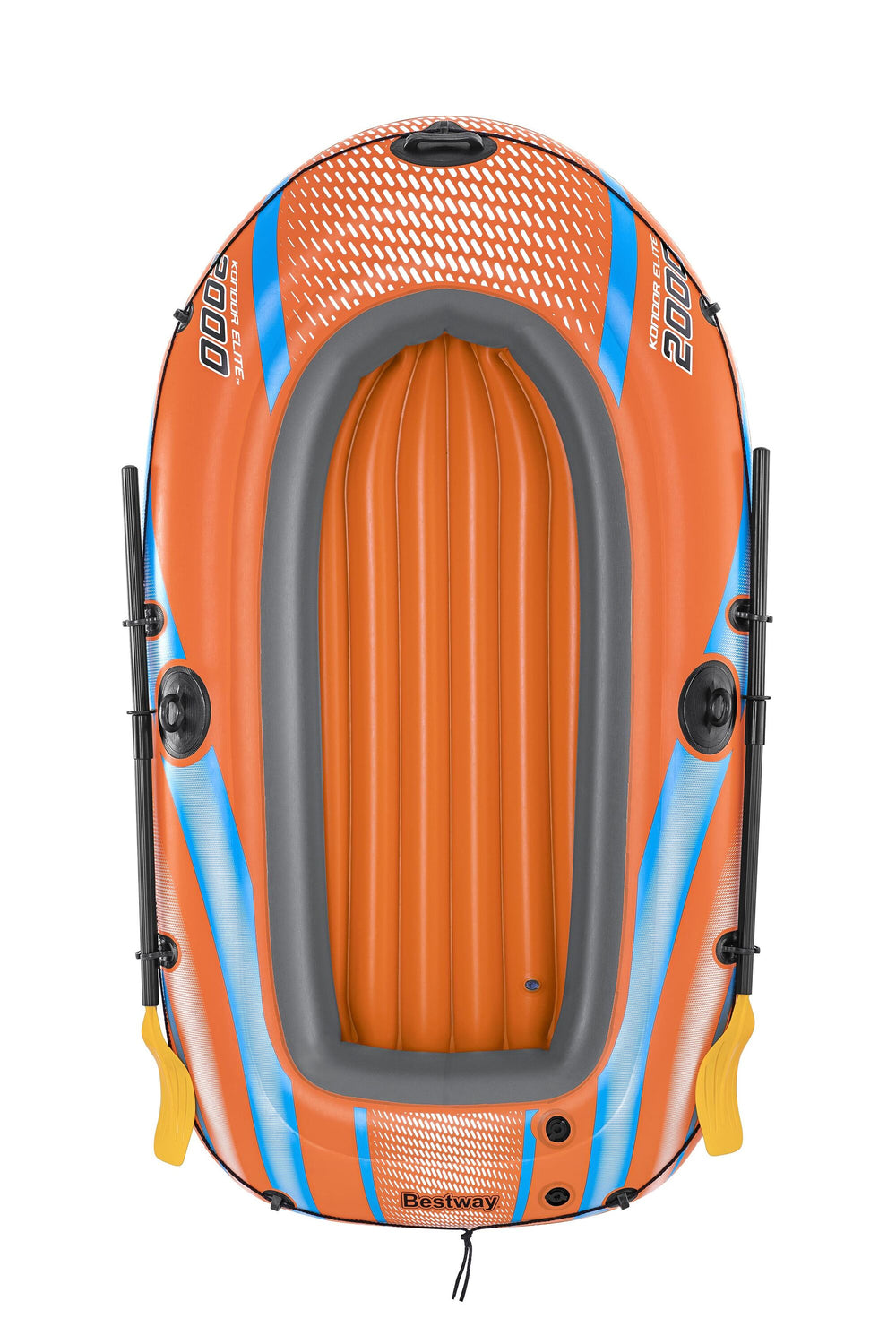 Bestway 1.96M X 106CM Kondor Elite 2000 Raft Set (1 boat,1 pair of oars,1 foot pump,repair patch)