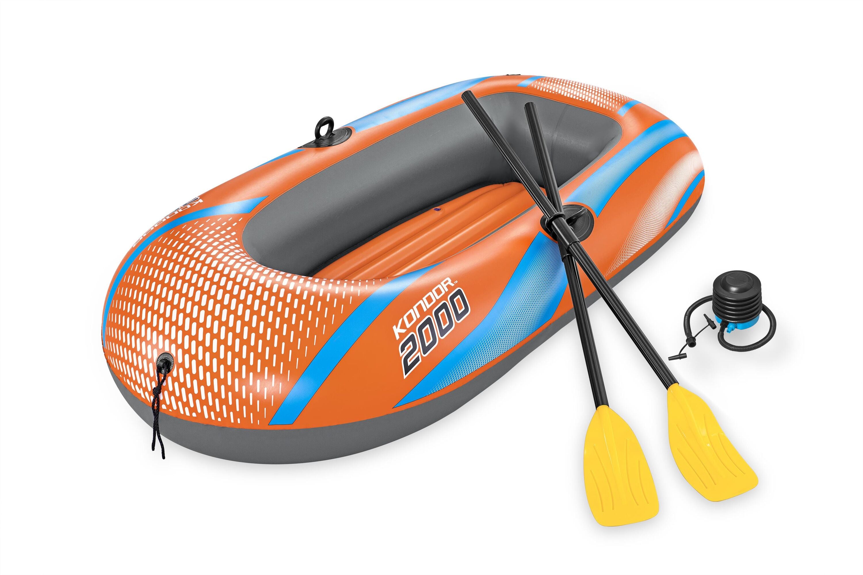Bestway6'1" X 38"/1.85M X97CM Kondor 2000 Raft Set (Contents:1 boat,1 pair of oars,1 foot pump,repair patch)