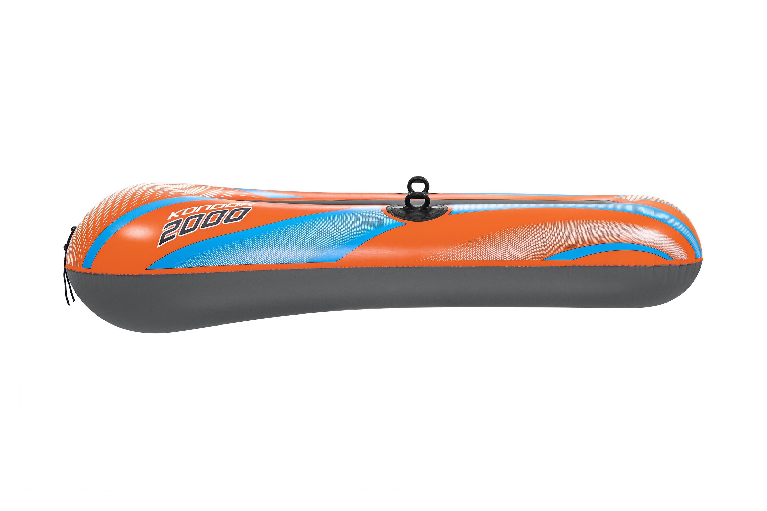 Bestway6'1" X 38"/1.85M X97CM Kondor 2000 Raft Set (Contents:1 boat,1 pair of oars,1 foot pump,repair patch)