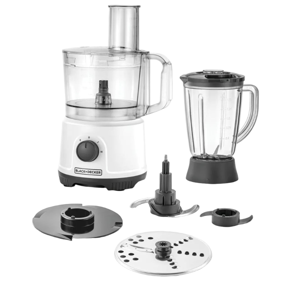 800W Multifunction 5-in-1 Food Processor, White