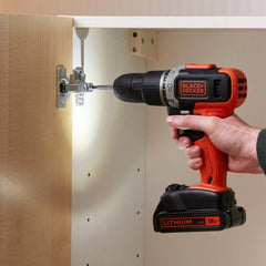 B+D Cordless Hammer Drill 18V + 2 Batteries + KitBox