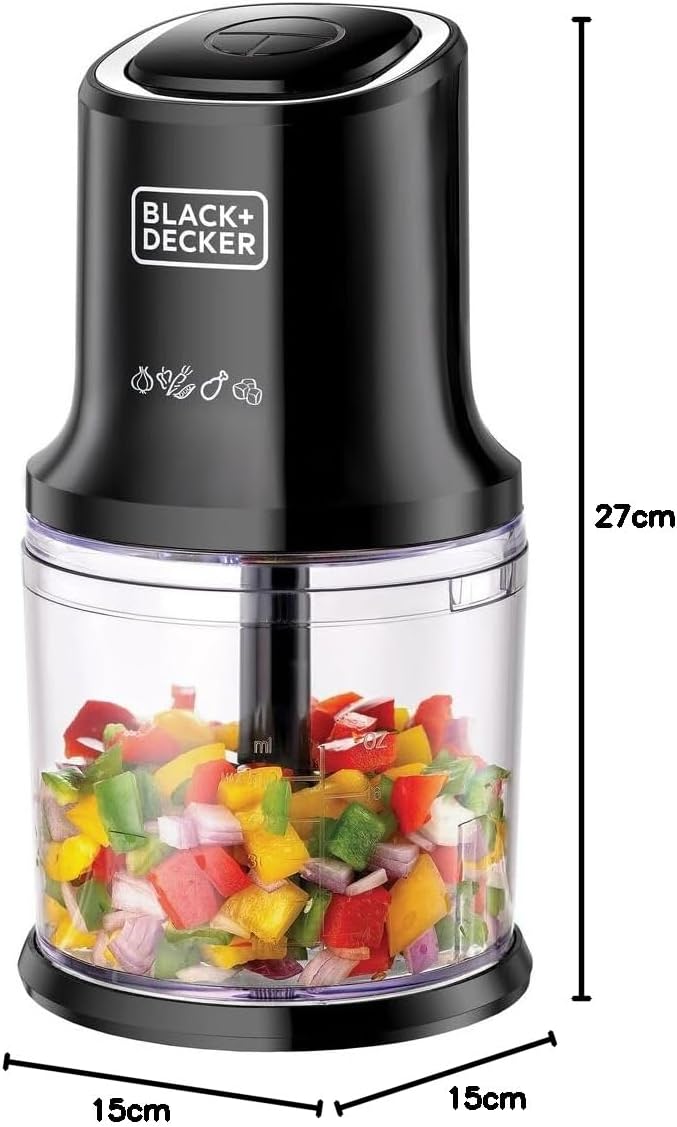 Black & Decker Vertical Chopper, 4 Blades, 500W, 500ml
