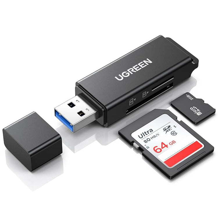 قارئ بطاقات UGREEN USB 3.0 TF+SD