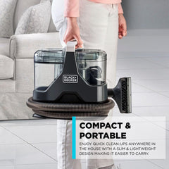 BLACK+DECKER 3-in-1 Multi-Surface Cleaner | 1300W Power & 12kPa Suction | Deep Clean Sofa, Upholstery & Spots | Dual Tank System | Built-in Steam with Auto Shut-Off