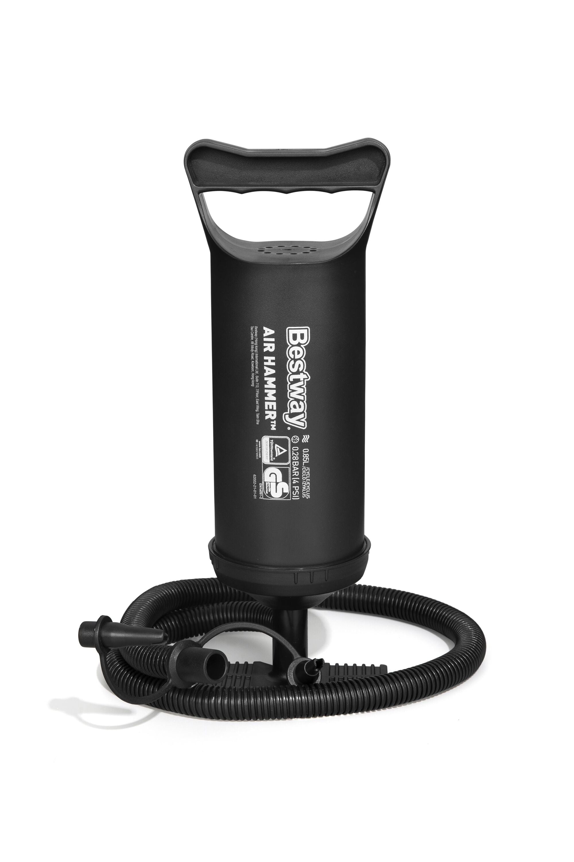 Bestway 30CM Inflation Pump (Contents:hand pump, flexible hose(0.8m), 3 valve adaptors)