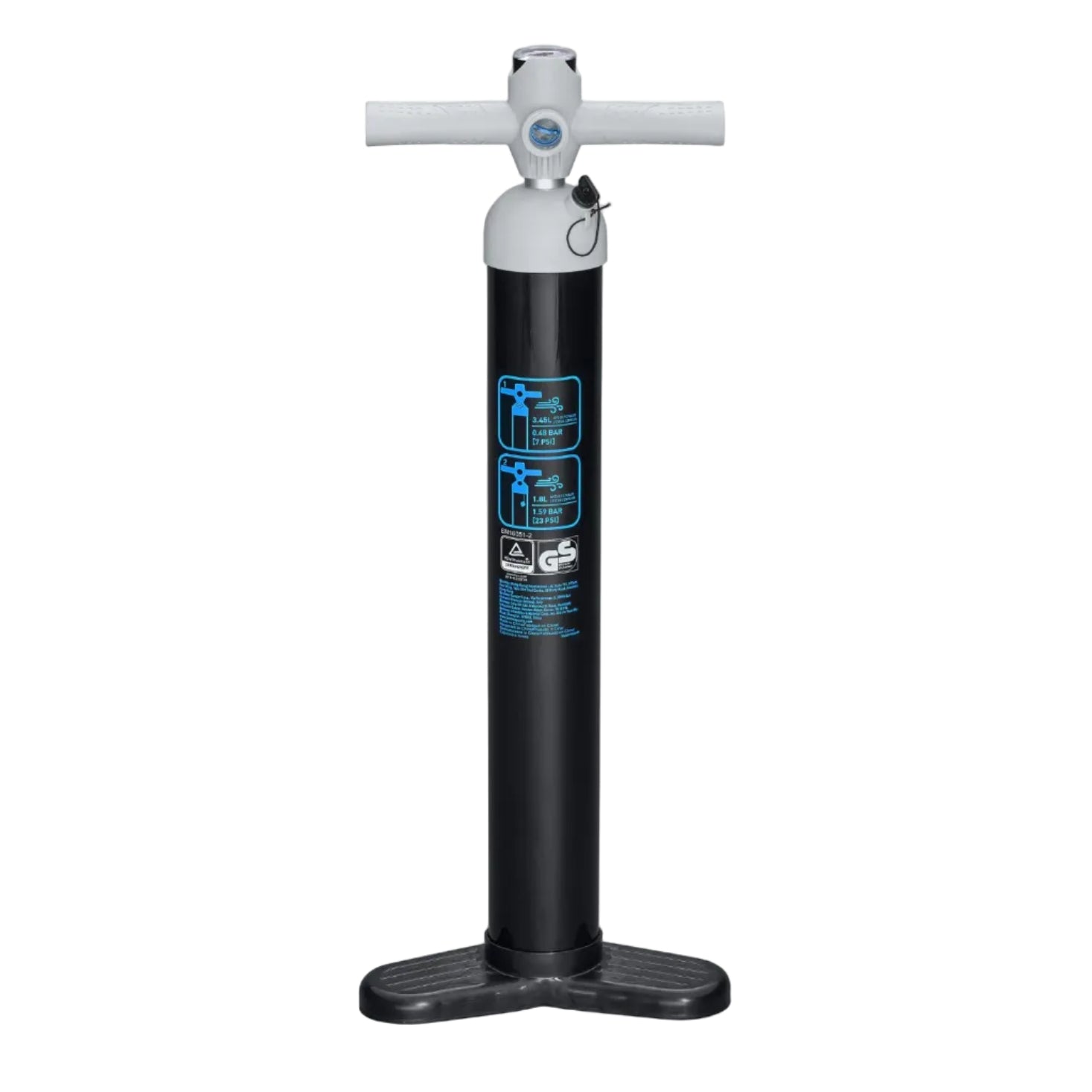 Bestway Air Hammer Sport High Pressure Manual Air Pump (hand pump, flexible hose(1.2m), 5 sizes of safety valve adaptors,)