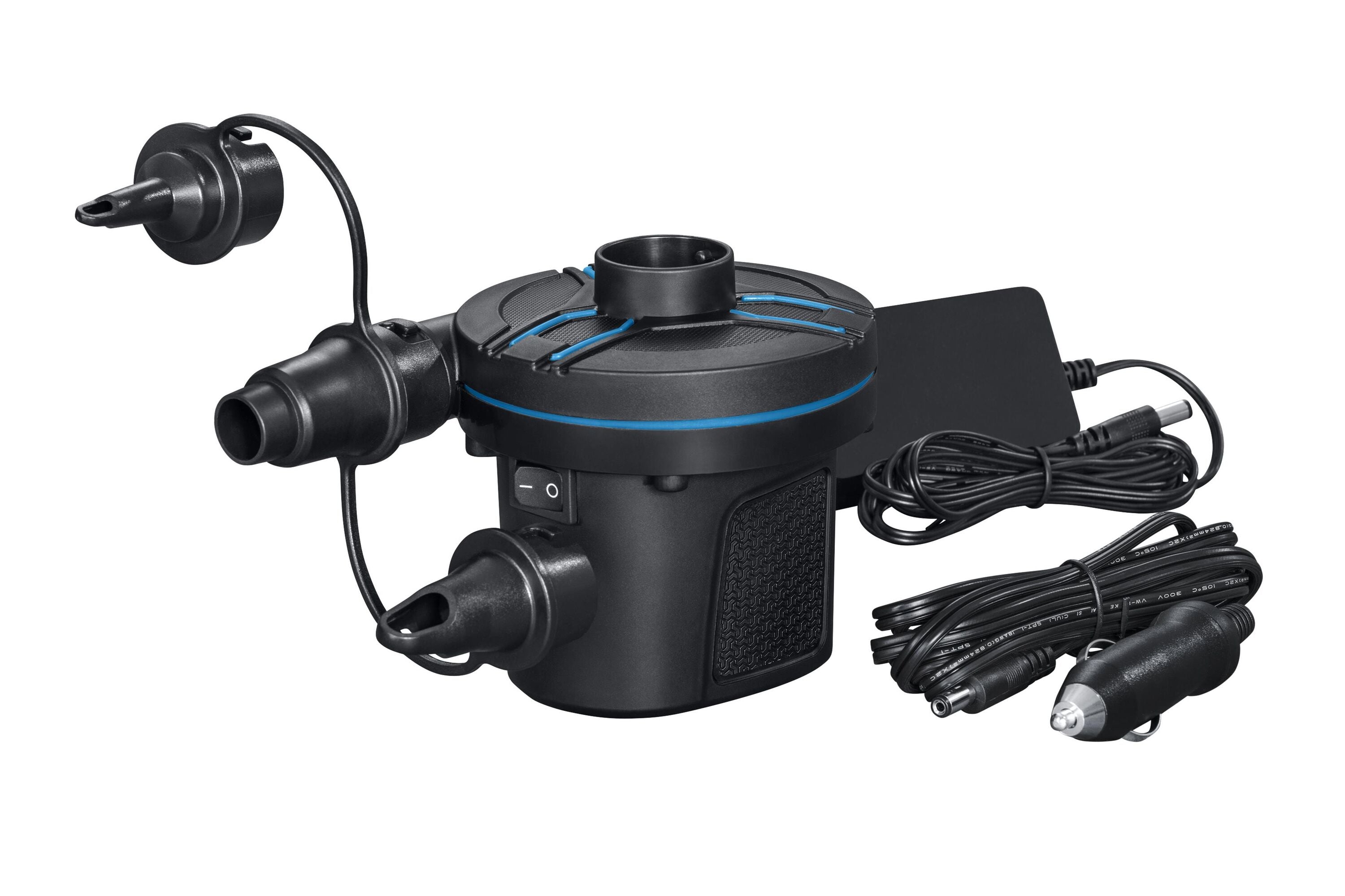 Powertouch AC/DC Electric Air Pump (power pump, 3 valve adaptors, 220-240V/50HZ 12v DC)