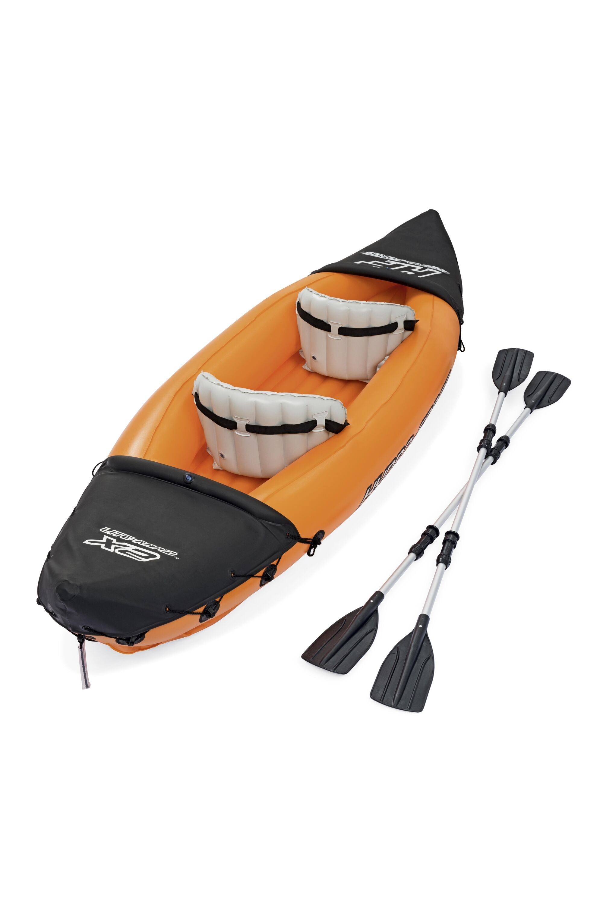 Bestway 3.21M X 1.00M Rapid X2 Kayak (Contents:1 boat, 2 paddles,1 hand pump,2 fins, 1 carry bag,repair patch)
