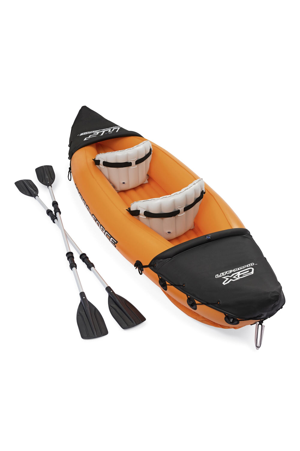 Bestway 3.21M X 1.00M Rapid X2 Kayak (Contents:1 boat, 2 paddles,1 hand pump,2 fins, 1 carry bag,repair patch)