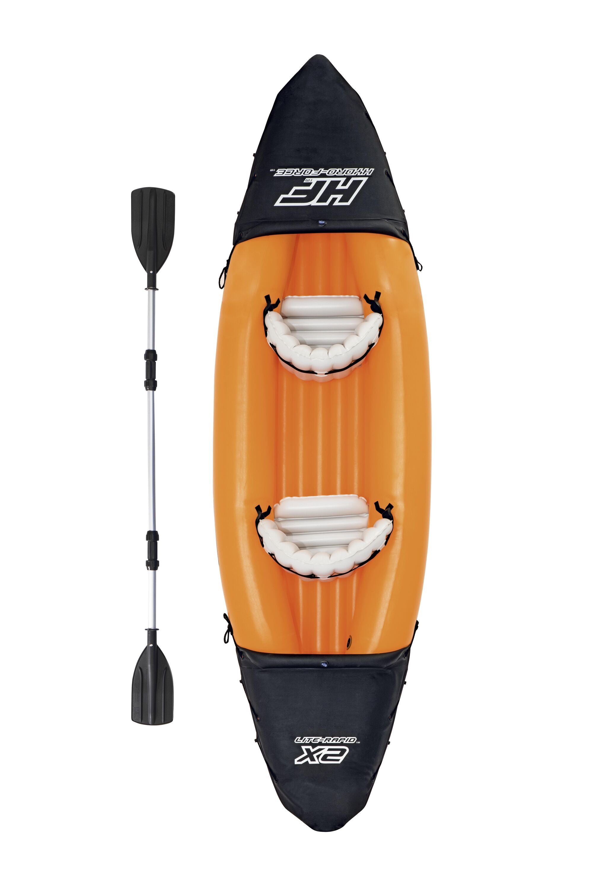 Bestway 3.21M X 1.00M Rapid X2 Kayak (Contents:1 boat, 2 paddles,1 hand pump,2 fins, 1 carry bag,repair patch)