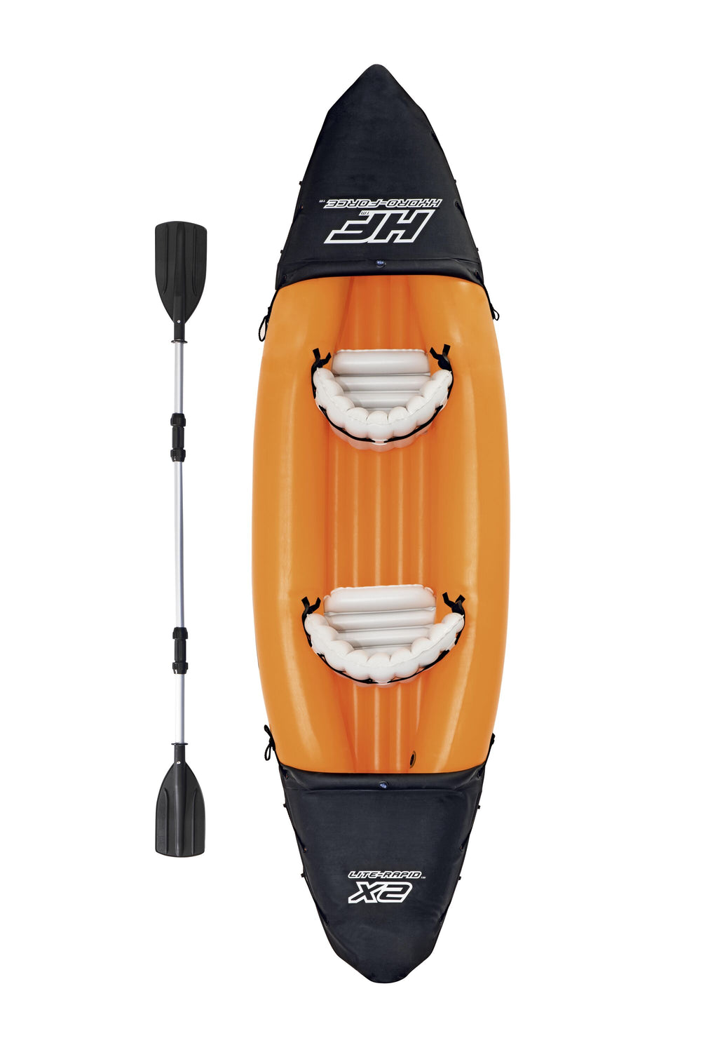 Bestway 3.21M X 1.00M Rapid X2 Kayak (Contents:1 boat, 2 paddles,1 hand pump,2 fins, 1 carry bag,repair patch)