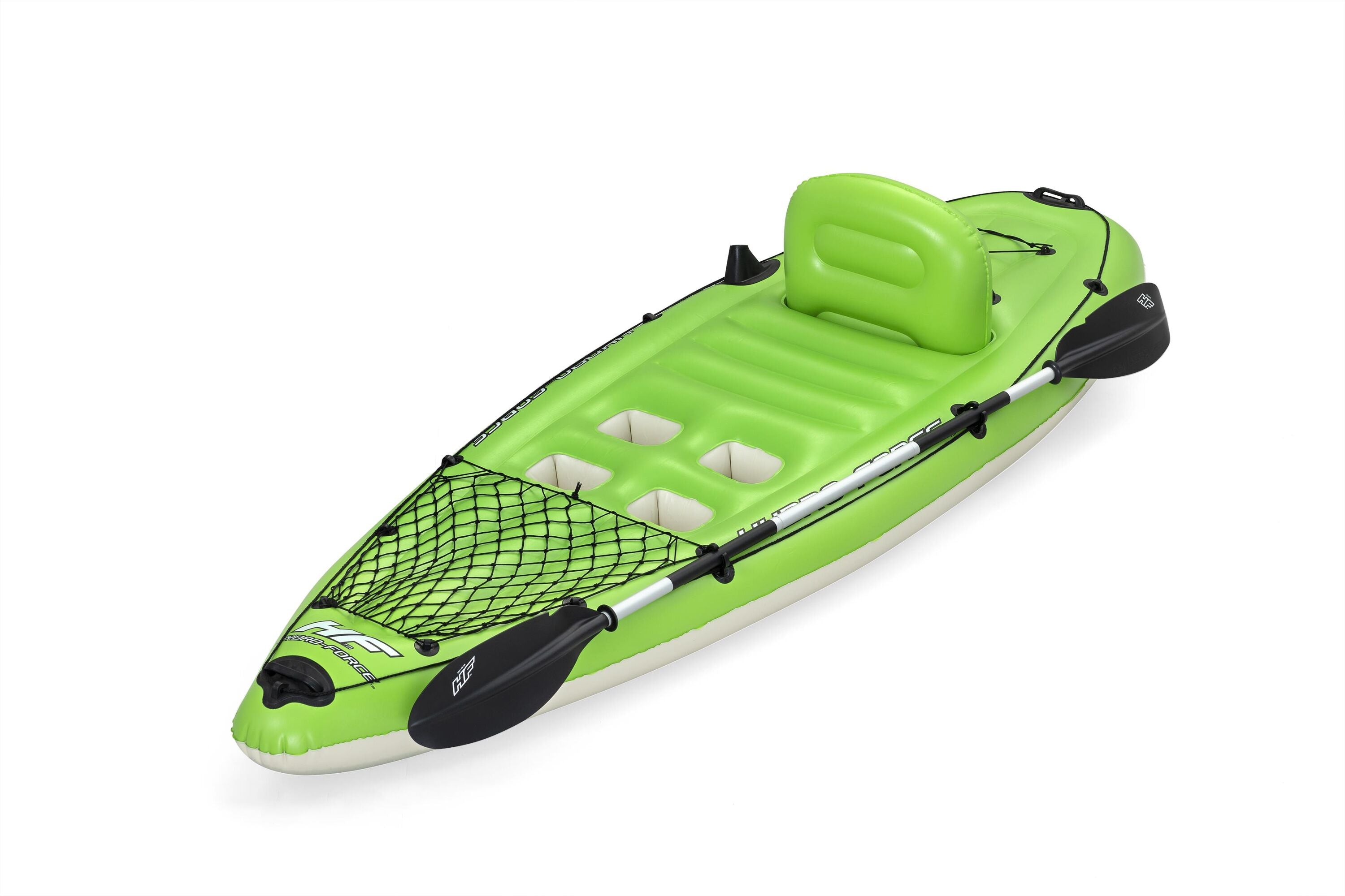 Bestway 2.85M X 92CM Koracle X1 Kayak (1 kayak, 1 paddle, 1 hand pump, 2 fins, 1 carry bag, 1 storage net, repair patch)