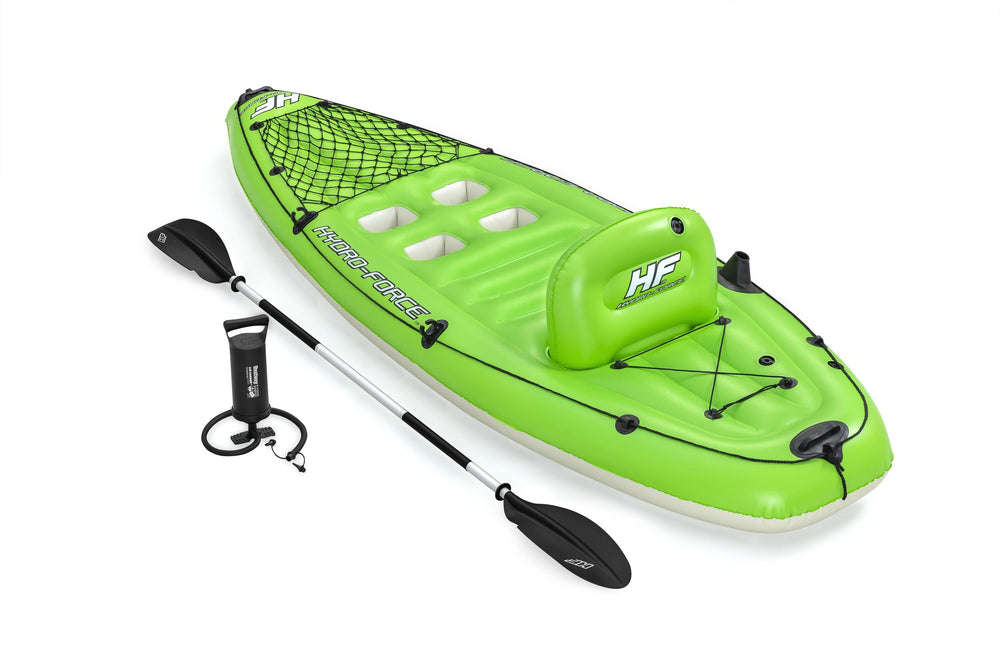 Bestway 2.85M X 92CM Koracle X1 Kayak (1 kayak, 1 paddle, 1 hand pump, 2 fins, 1 carry bag, 1 storage net, repair patch)