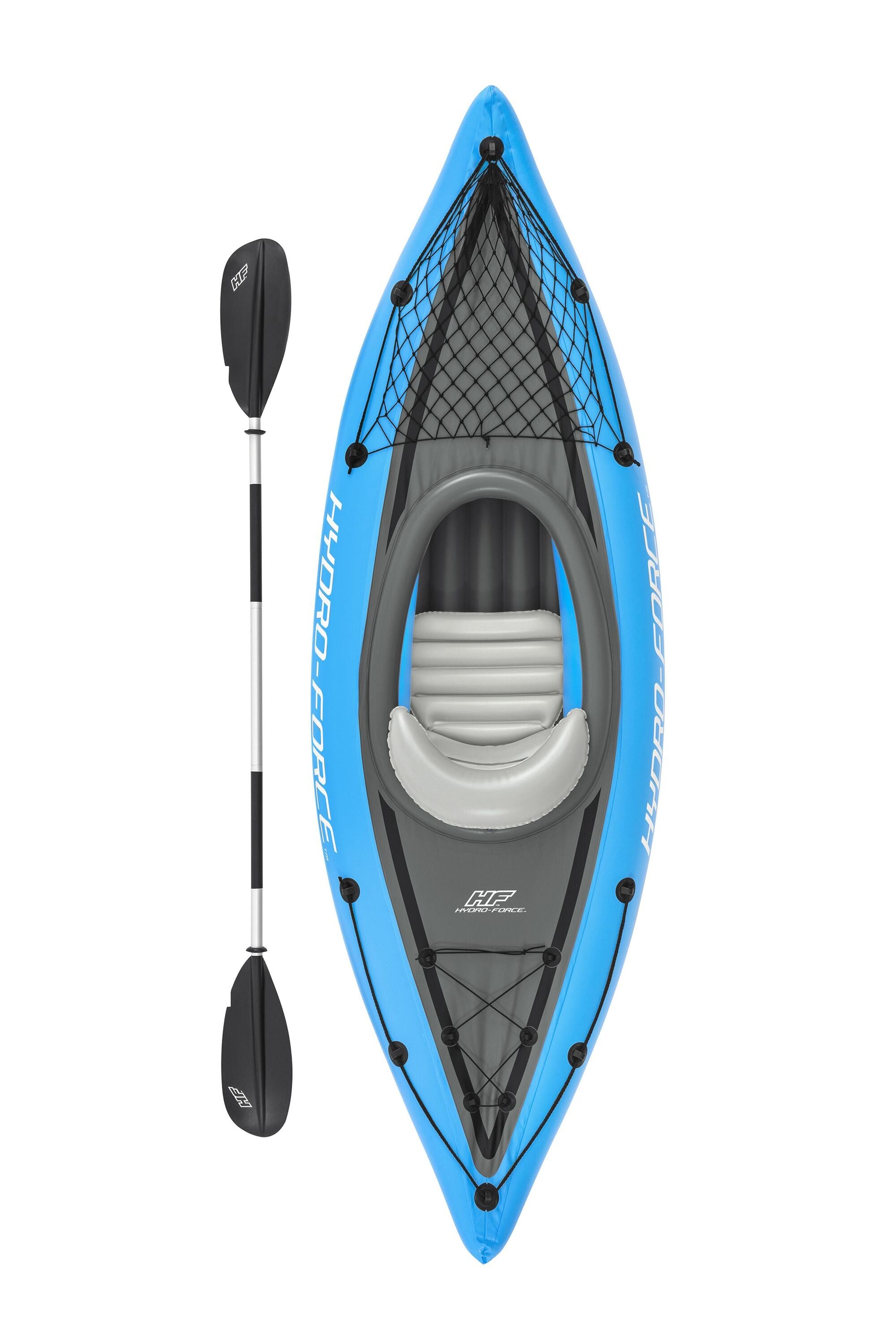 Bestway 2.75M X 81CM Cove Champion X1 Kayak (Contents :1 kayak,1 paddle,1 hand pump,2 fins, 1 storage net, repair patch)