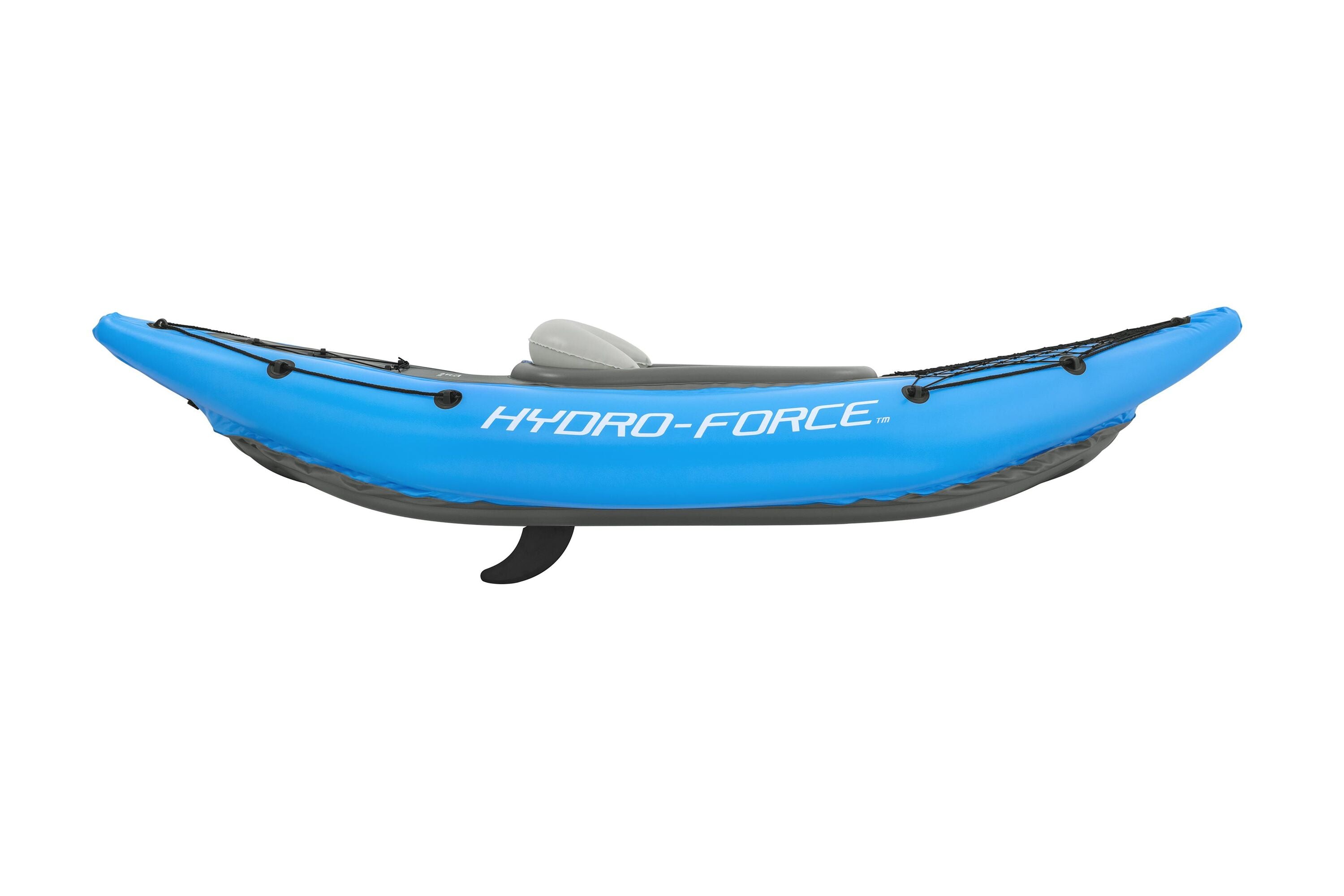 Bestway 2.75M X 81CM Cove Champion X1 Kayak (Contents :1 kayak,1 paddle,1 hand pump,2 fins, 1 storage net, repair patch)