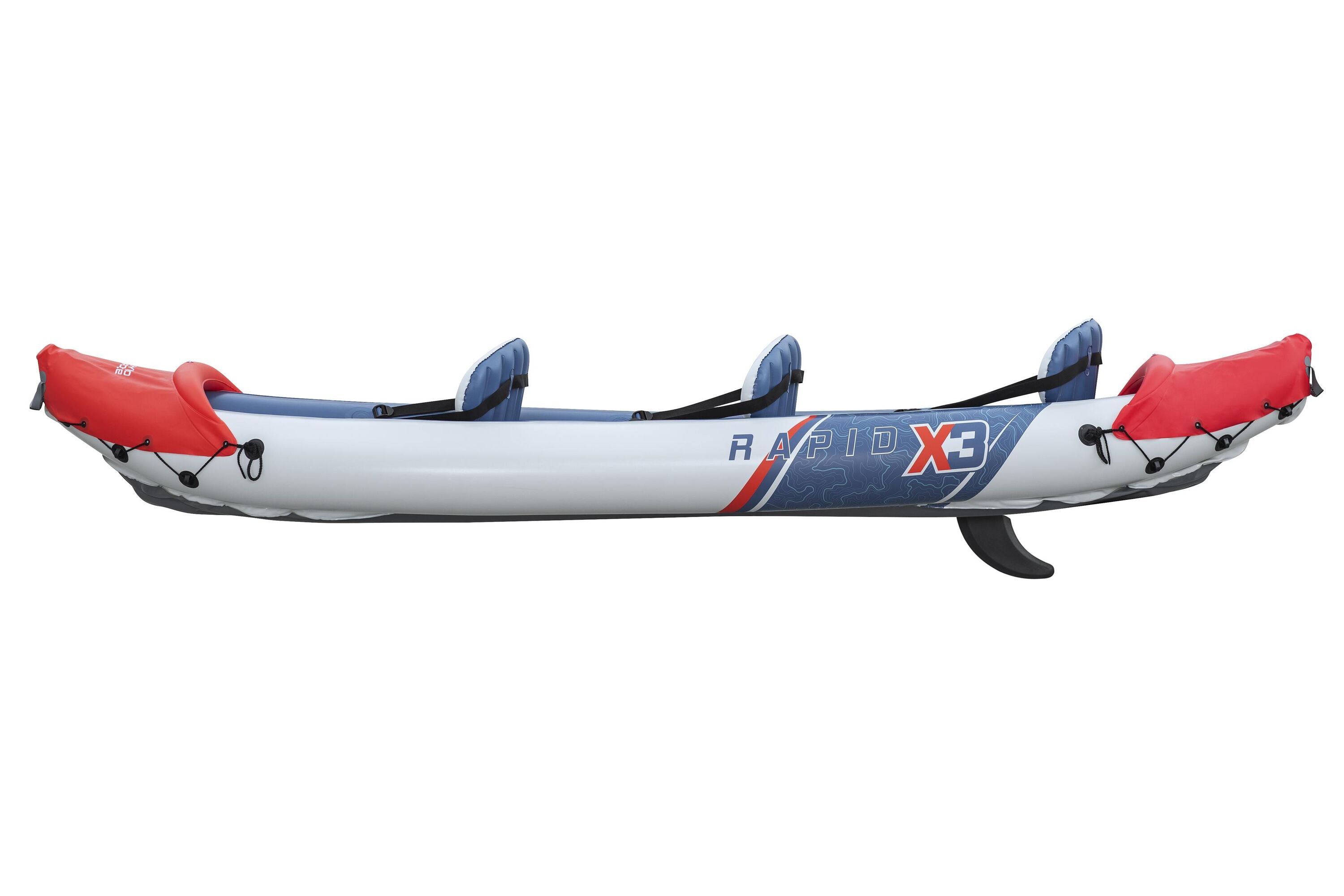 Bestway 3.81 M X 1.00 M Rapid X3 Kayak (Contents :1 kayak, 2 paddles, 1 hand pump,2 fins, 1 carry bag, repair patch)