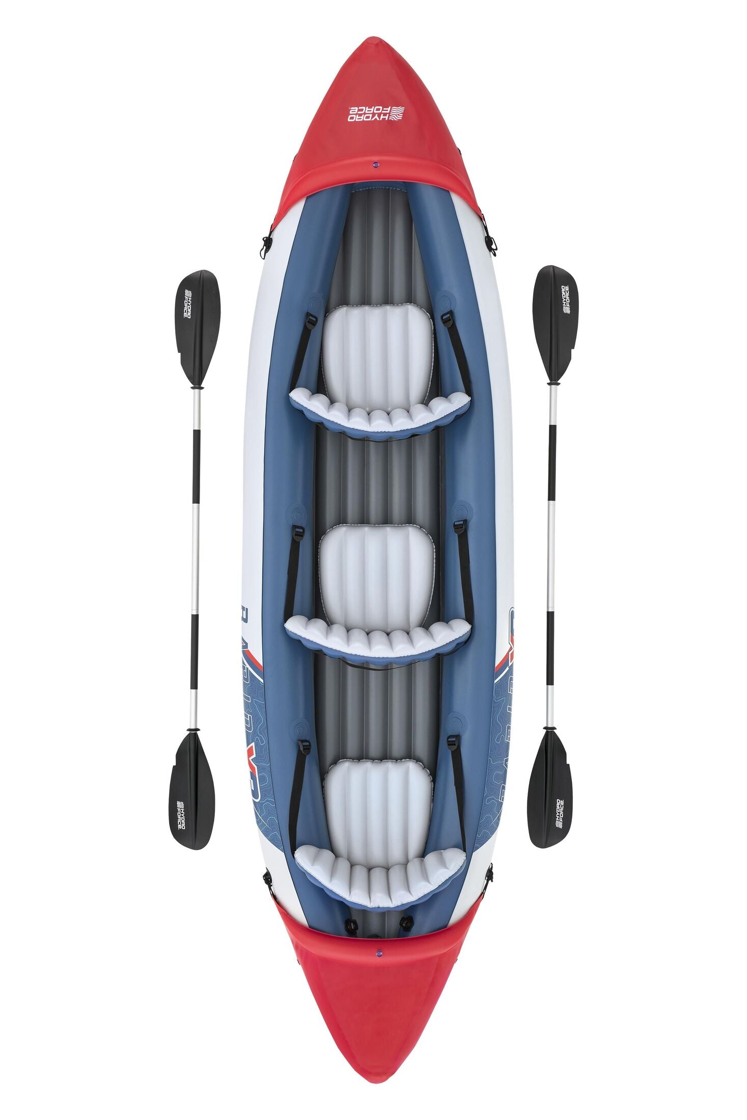 Bestway 3.81 M X 1.00 M Rapid X3 Kayak (Contents :1 kayak, 2 paddles, 1 hand pump,2 fins, 1 carry bag, repair patch)