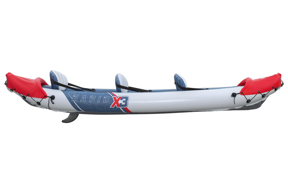 Bestway 3.81 M X 1.00 M Rapid X3 Kayak (Contents :1 kayak, 2 paddles, 1 hand pump,2 fins, 1 carry bag, repair patch)