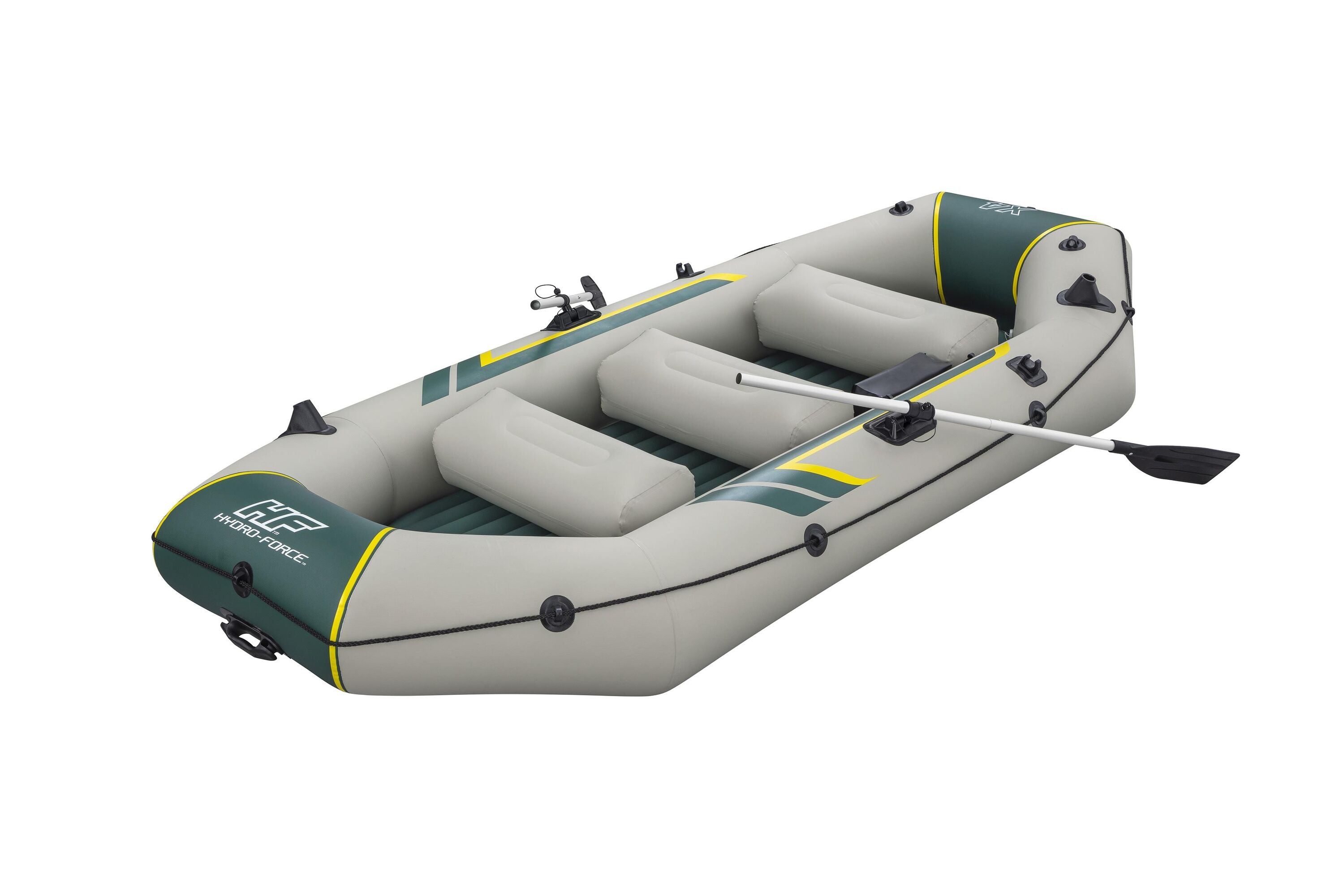 Bestway 3.20M X 1.48M X47CMRANGER Elite X4 Raft Set (Contents:1 boat, 1 pair of oars, 1 hand pump, 1 gear pouch, 1 carry bag, repair patch)