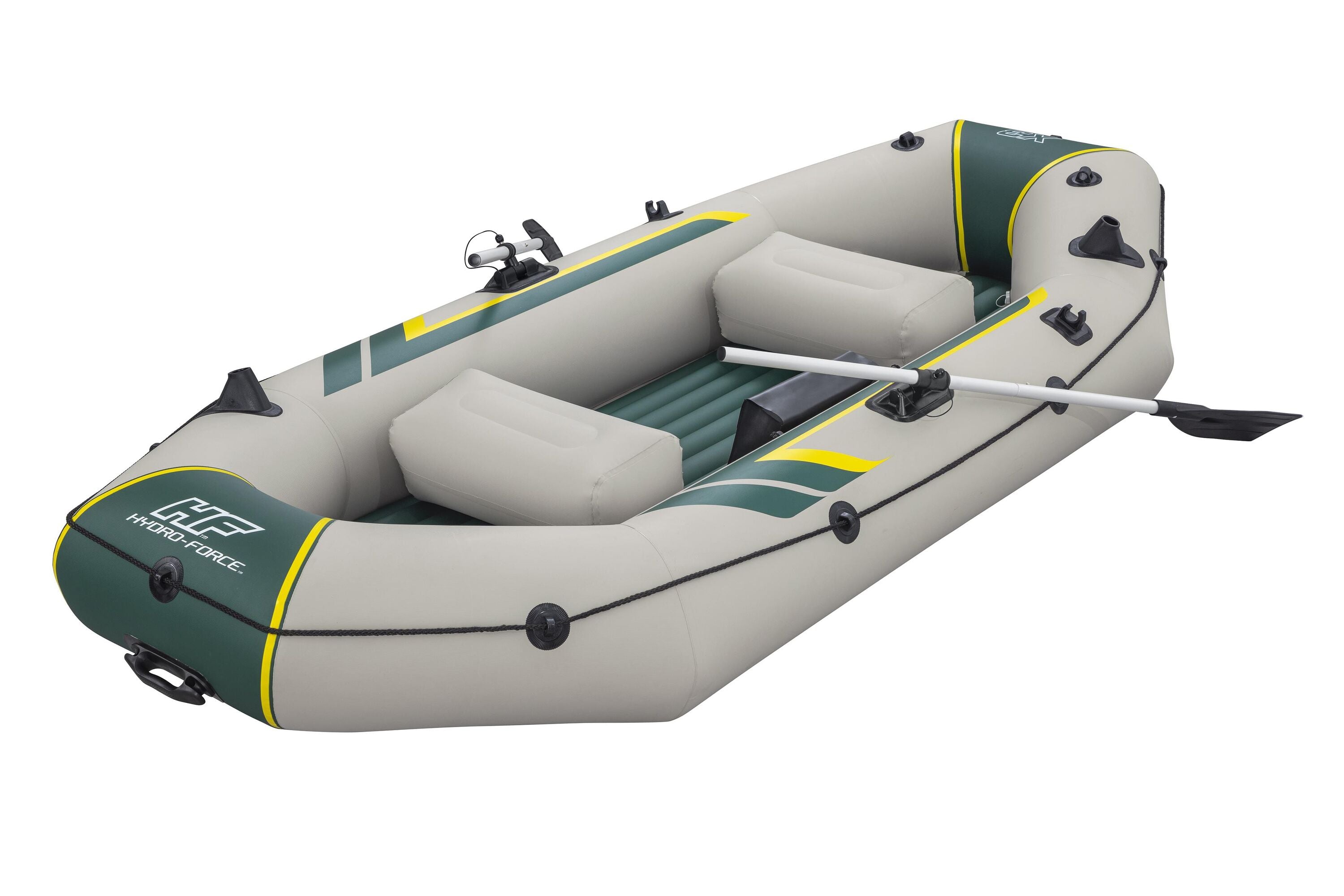 Bestway 2.95M X 1.30M X46CMRANGER Elite X3 Raft Set (Contents:1 boat, 1 pair of oars, 1 hand pump, 1 gear pouch, 1 carry bag, repair patch)