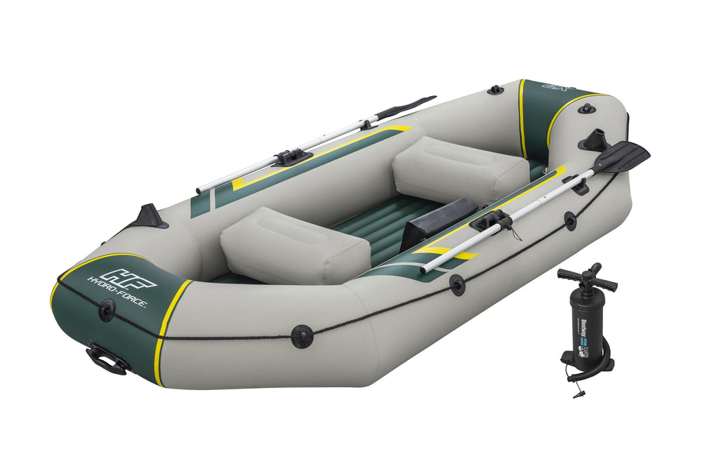 Bestway 2.95M X 1.30M X46CMRANGER Elite X3 Raft Set (Contents:1 boat, 1 pair of oars, 1 hand pump, 1 gear pouch, 1 carry bag, repair patch)