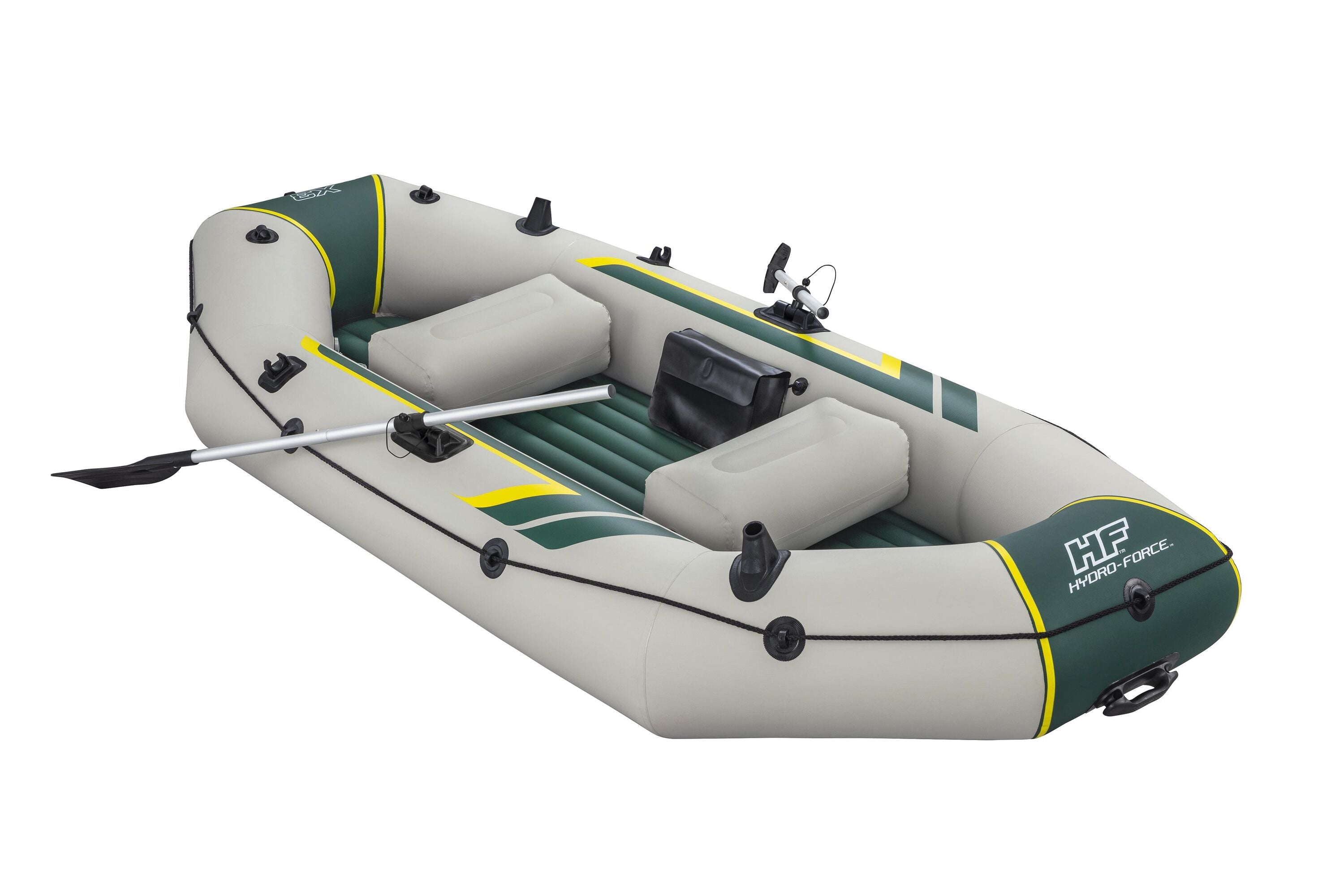 Bestway 2.95M X 1.30M X46CMRANGER Elite X3 Raft Set (Contents:1 boat, 1 pair of oars, 1 hand pump, 1 gear pouch, 1 carry bag, repair patch)