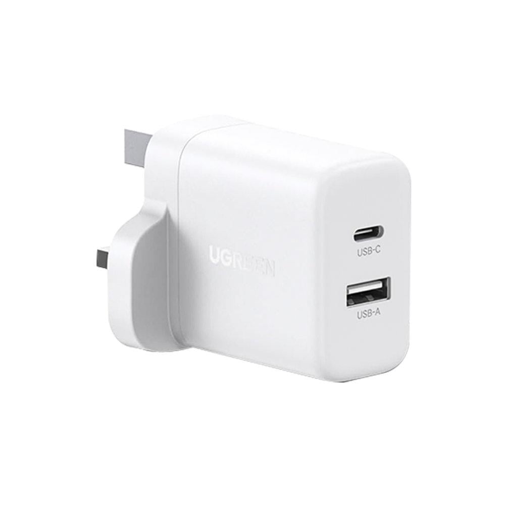 UGREEN 20W 2-Port Fast Charger UK White