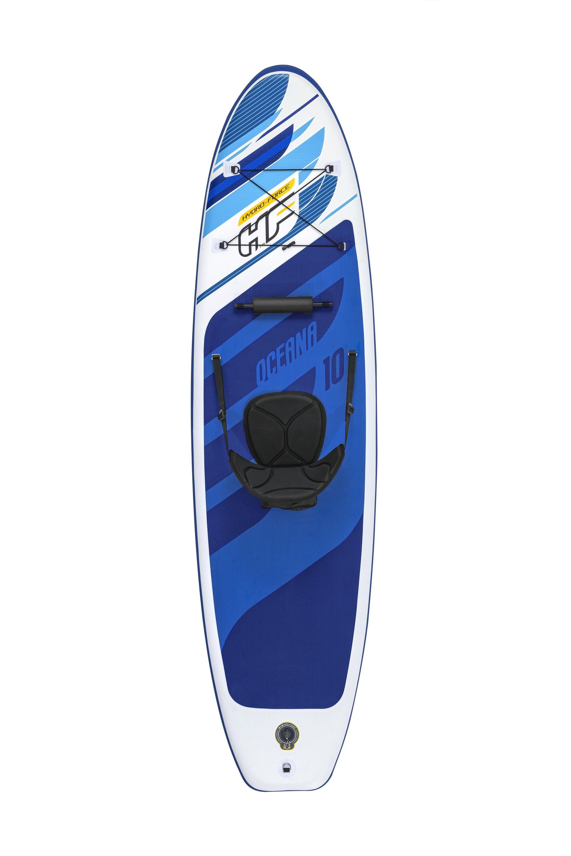 Bestway 3.05M X 84CM X 12CM Oceana Convertible Set (Contents:1 paddleboard, 1 paddle, 1 hand pump, 1 backpack, 1 coiled leash, 1 seat, 1 footrest,1 fin, repair kit)