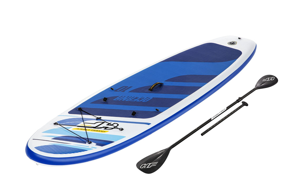 Bestway 3.05M X 84CM X 12CM Oceana Convertible Set (Contents:1 paddleboard, 1 paddle, 1 hand pump, 1 backpack, 1 coiled leash, 1 seat, 1 footrest,1 fin, repair kit)